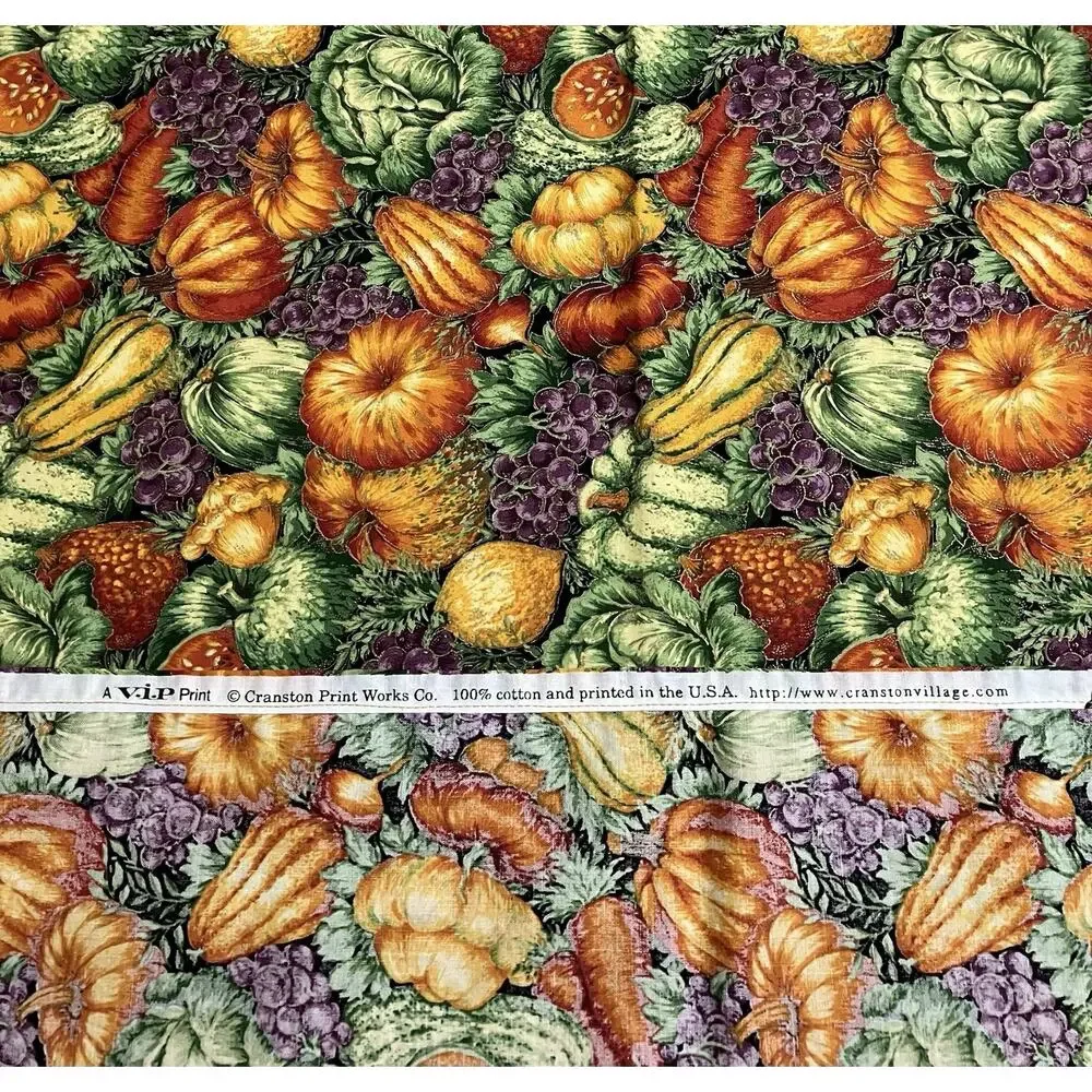 Cranston Print Works Fabric 100% Cotton Small Tablecloth for Thanksgiving Fall